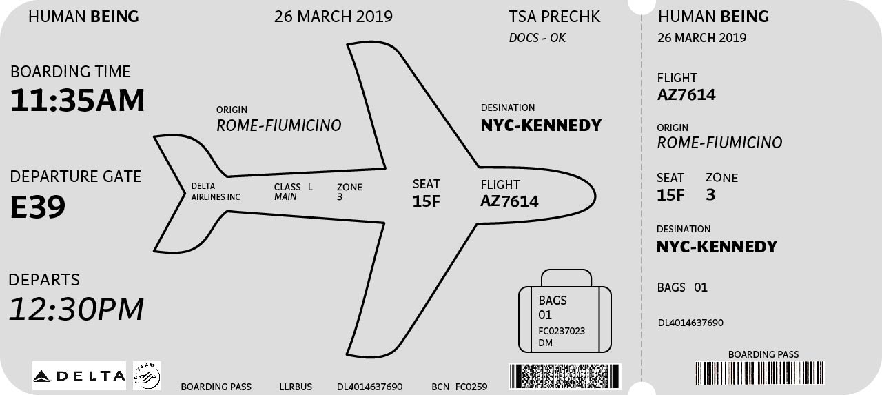 Redesign for an airline ticket. Better design by me...
